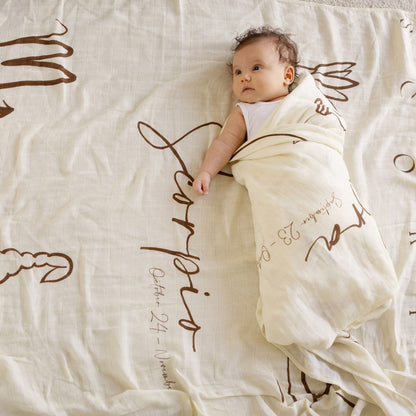 Zodiac Muslin Swaddle - Scorpio