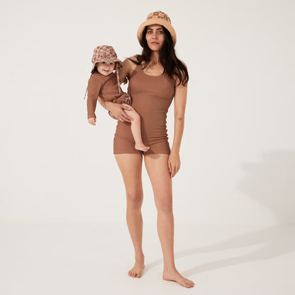 Cocoa Curve Boyleg Onesie