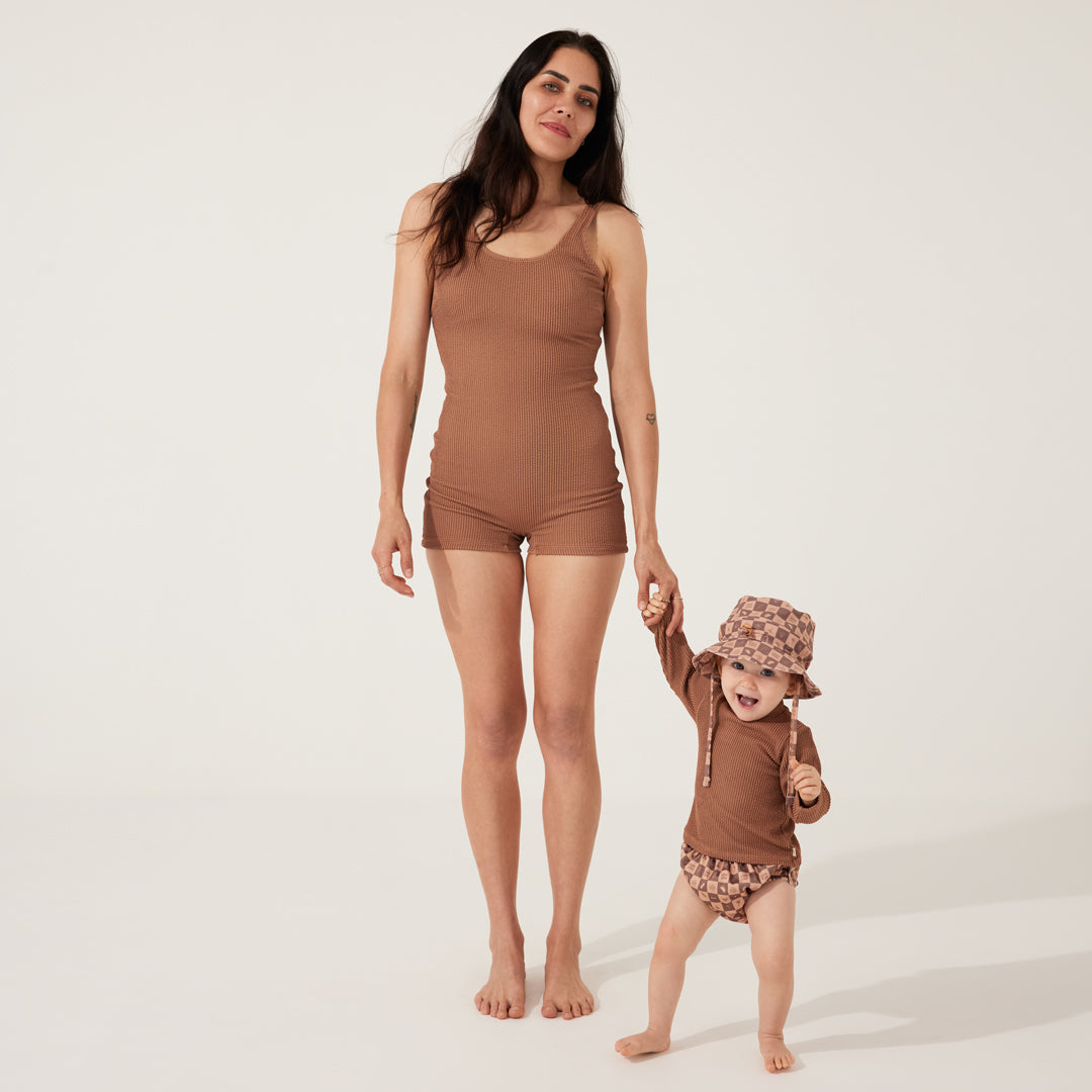 Cocoa Curve Boyleg Onesie