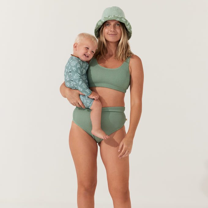 Olive Embrace Swim Crop