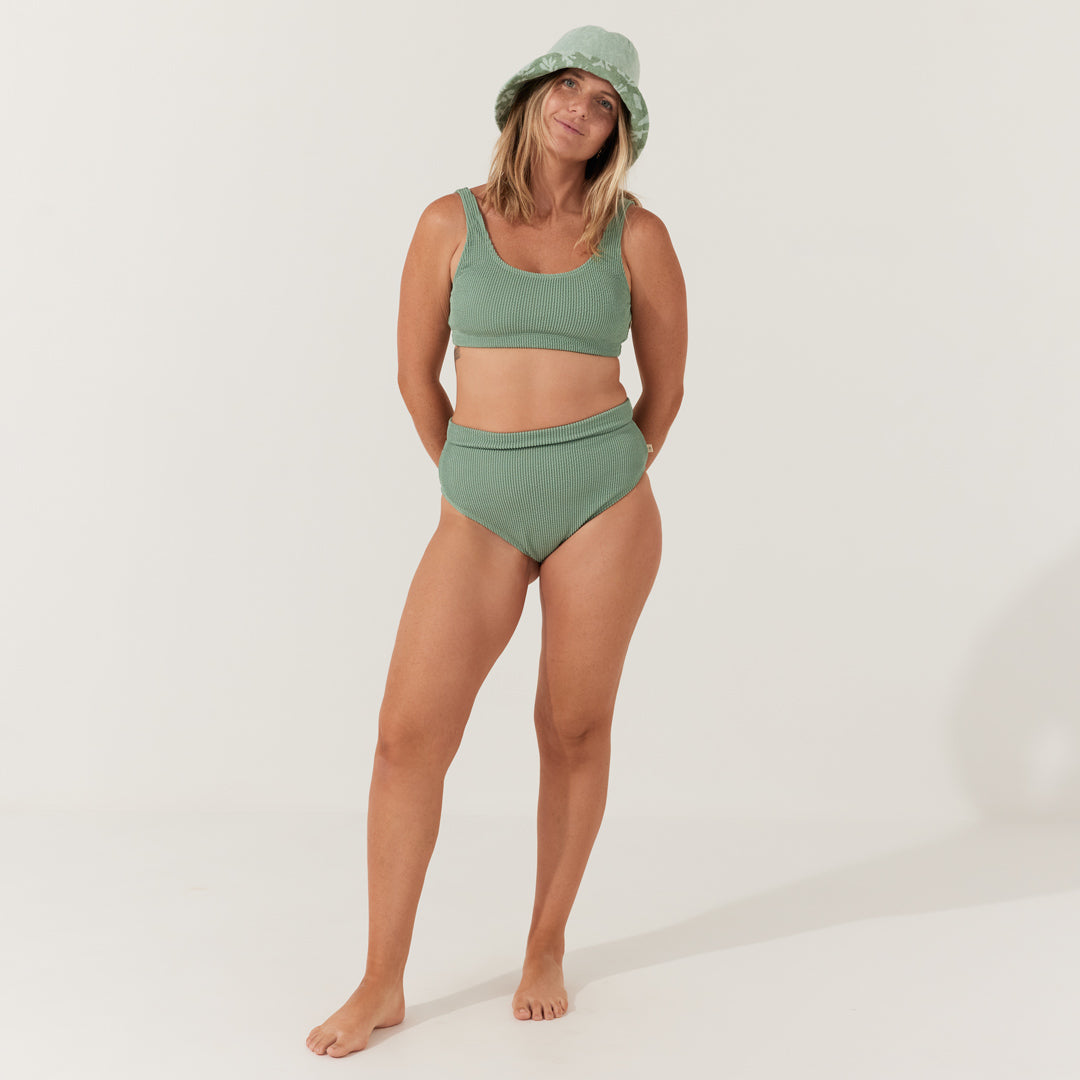 Olive Embrace Swim Crop