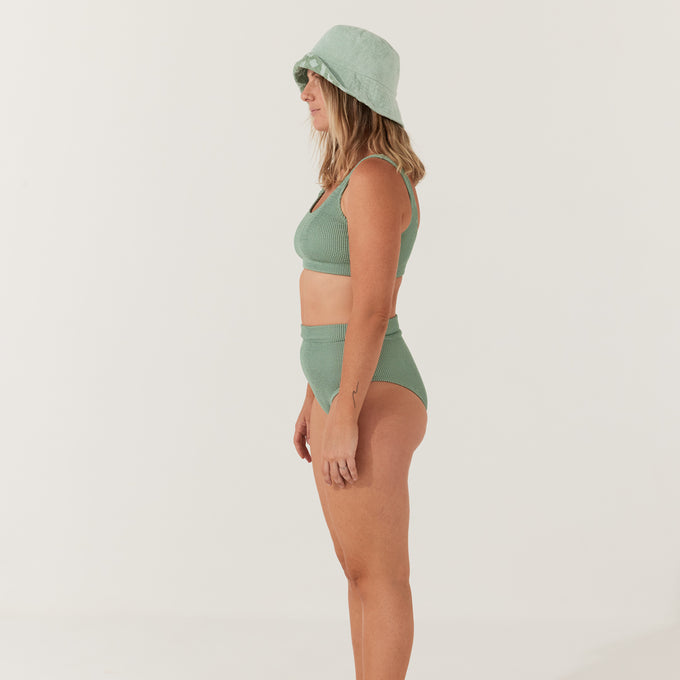 Olive Embrace Swim Crop