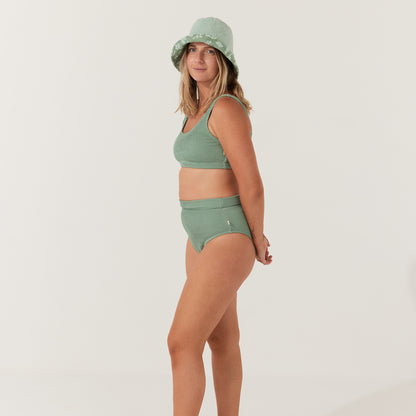 Olive Embrace Swim Crop