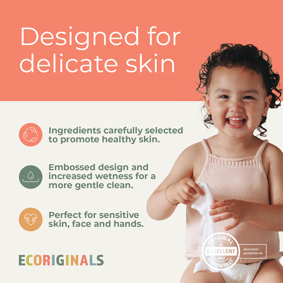 Ecoriginals Eco Bundle 1 X 26 Pack Infant Nappies 5-8kg + 1 X 70 Pack Plant Based Baby Wipes