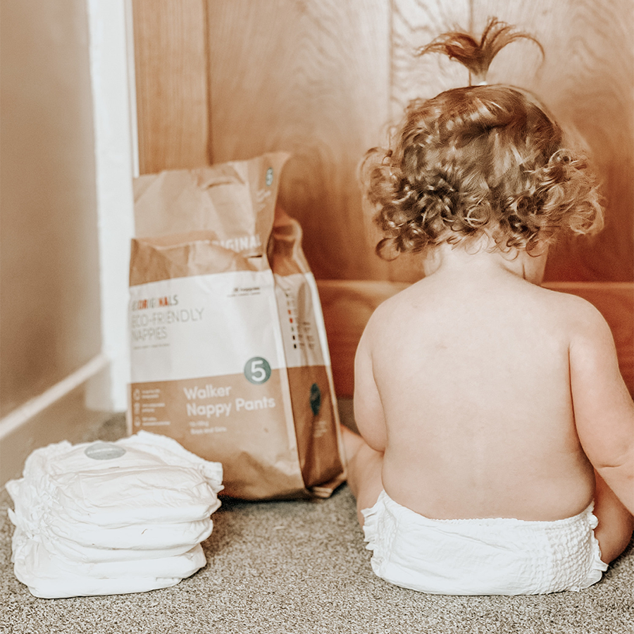 Ecoriginals Eco Bundle 1 X 16 Pack Walker Nappy Pants 12-18kg + 1 X 70 Pack Plant Based Baby Wipes